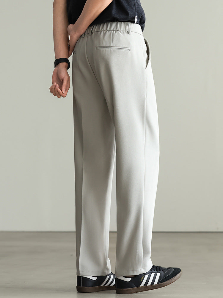 Adjustable Leather Buckle Casual Pants