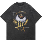 Vintage Washed Cotton Graphic T-Shirt