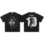 Vintage Football Print Cotton T-Shirt