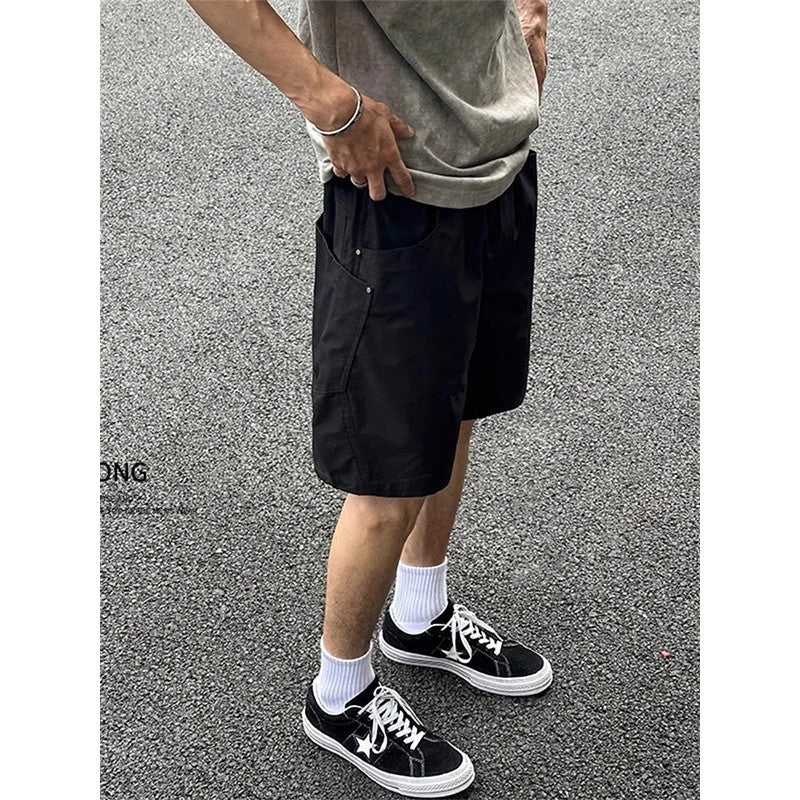 Mens Quick-Dry Cargo Shorts with Large Pockets Loose Fit