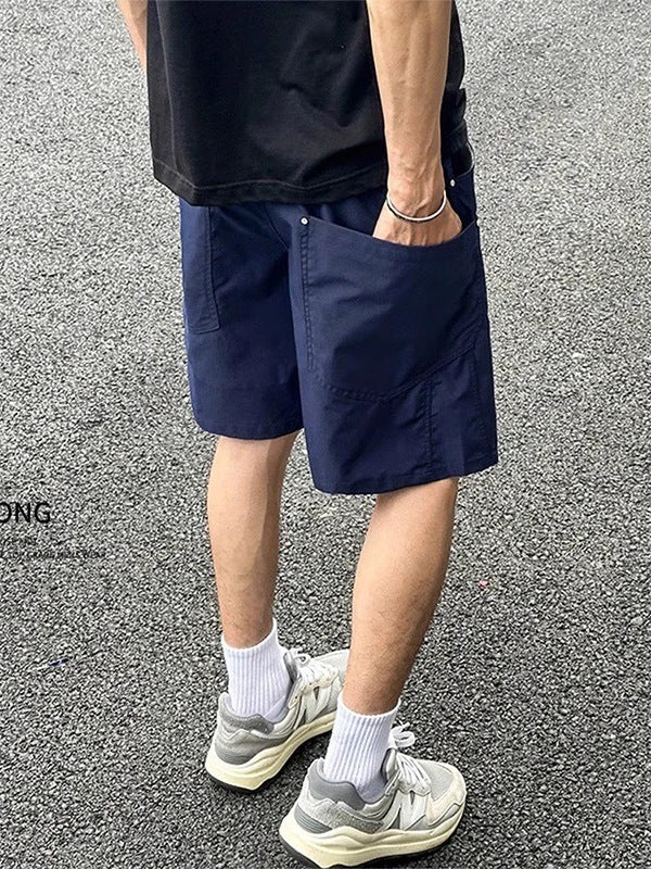 Mens Quick-Dry Cargo Shorts with Large Pockets Loose Fit