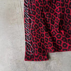 Retro Leopard Print Round Neck T-shirt