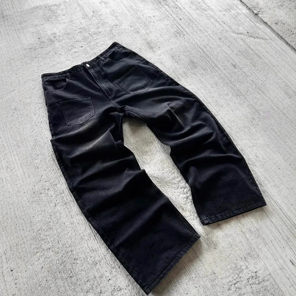 Vintage Embroidery Denim Pants
