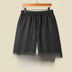 Mens Pure Linen Shorts Drawstring Casual Summer Shorts Breathable Lightweight