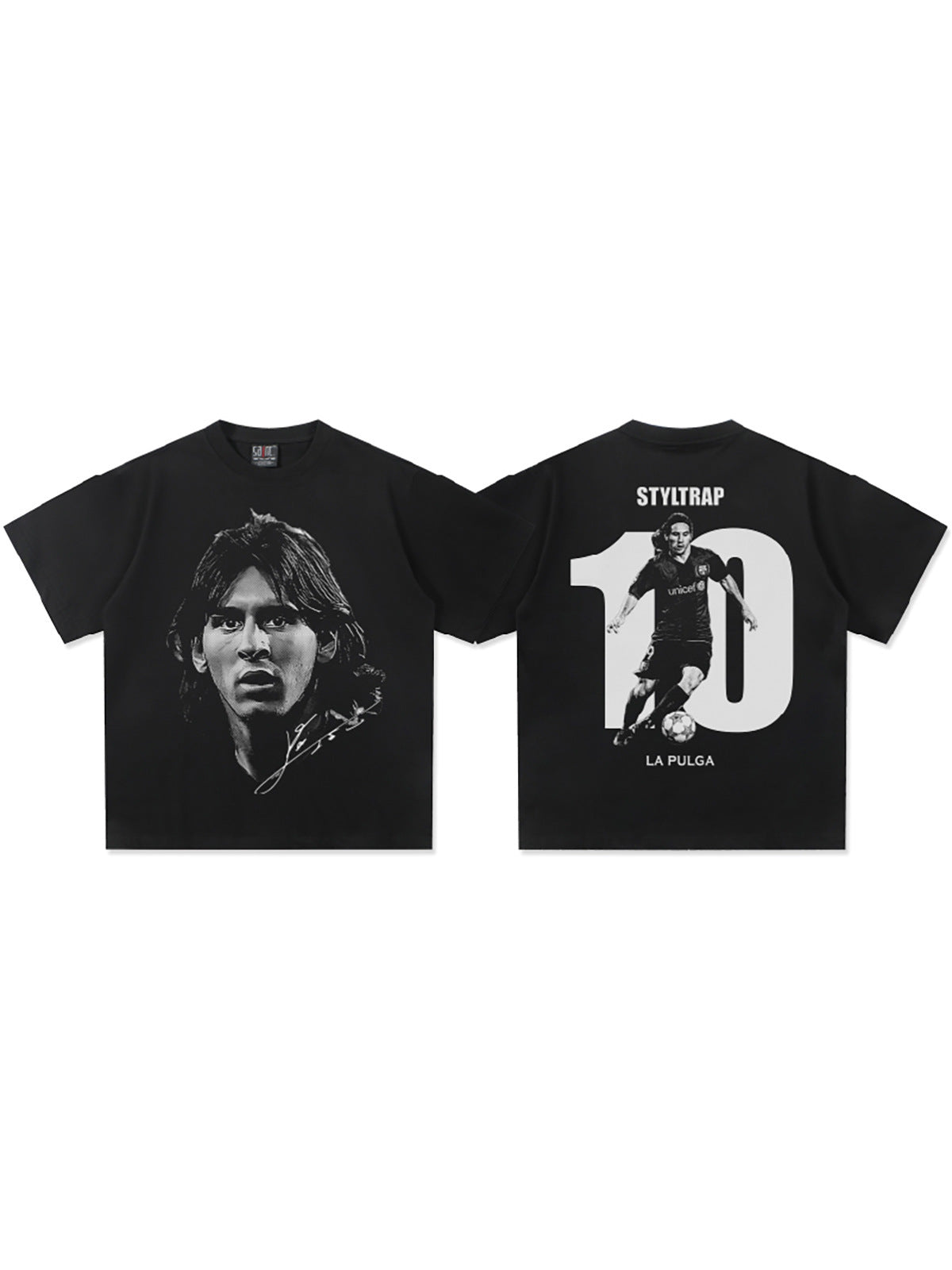 Vintage Football Print Cotton T-Shirt