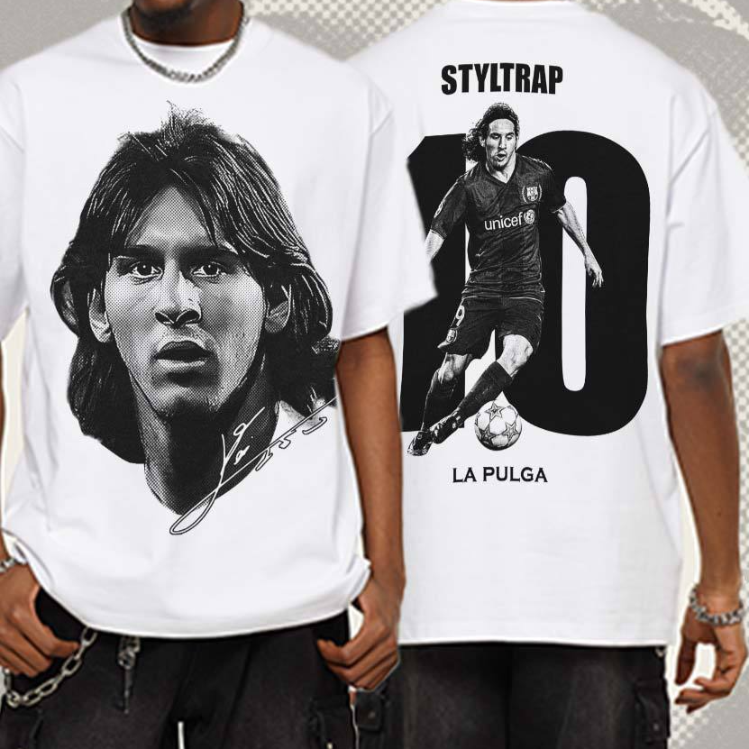 Vintage Football Print Cotton T-Shirt