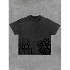 Men's Retro Cotton T-Shirt with Print