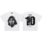 Vintage Football Print Cotton T-Shirt