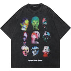 Vintage Washed Cotton Graphic T-Shirt