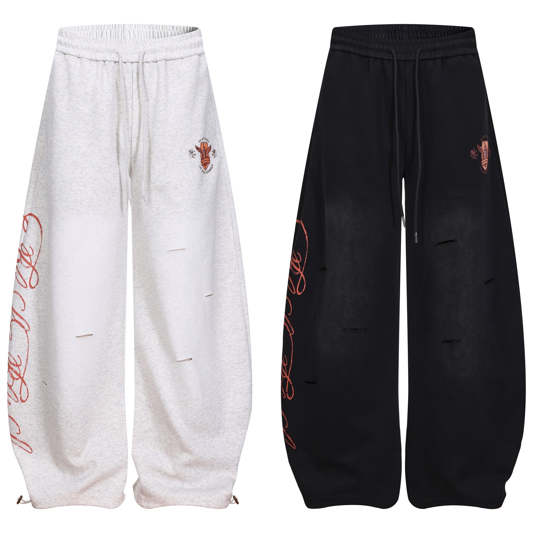 Vintage Style Loose Fit Cotton Blend Pants