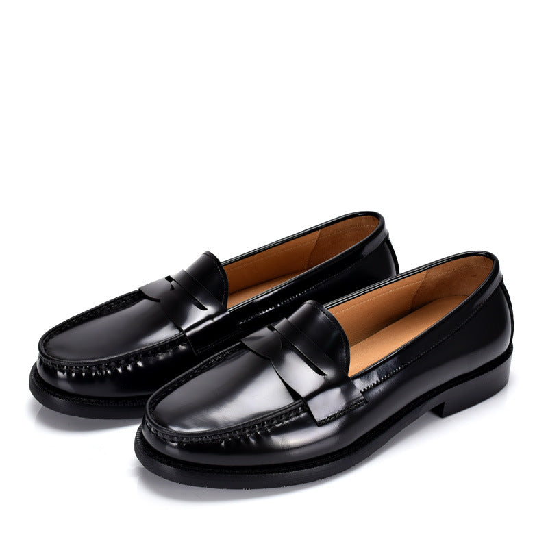 British Style Genuine Leather Slip-On Loafers