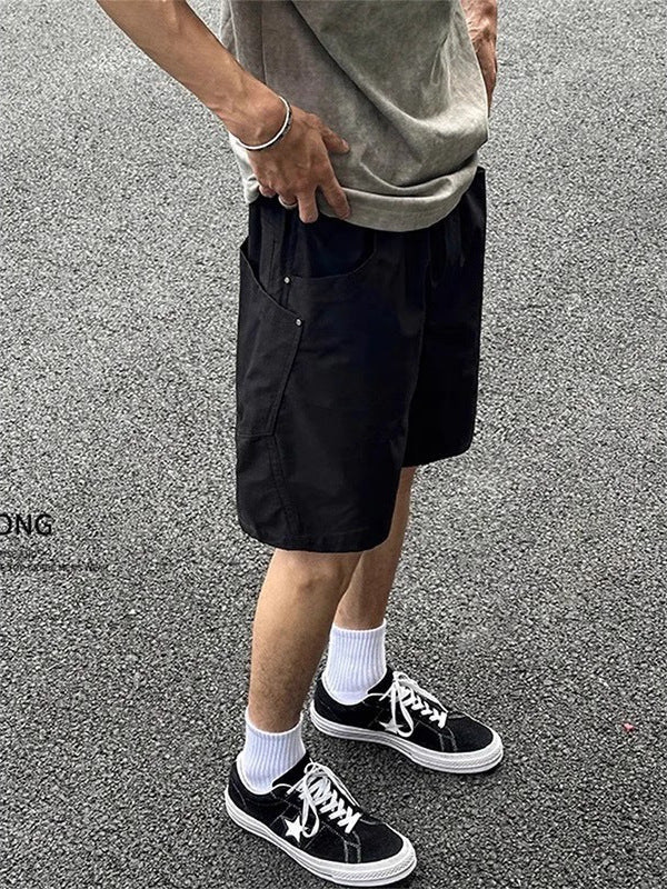 Mens Quick-Dry Cargo Shorts with Large Pockets Loose Fit