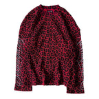 Retro Leopard Print Round Neck T-shirt