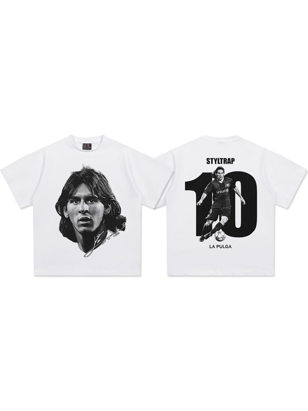 Vintage Football Print Cotton T-Shirt