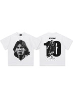 Vintage Football Print Cotton T-Shirt