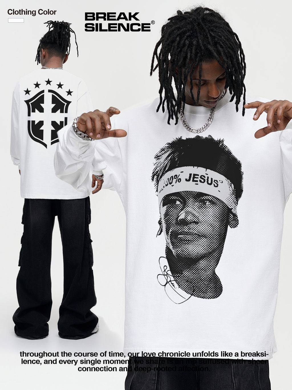 Vintage Football Print Cotton T-Shirt