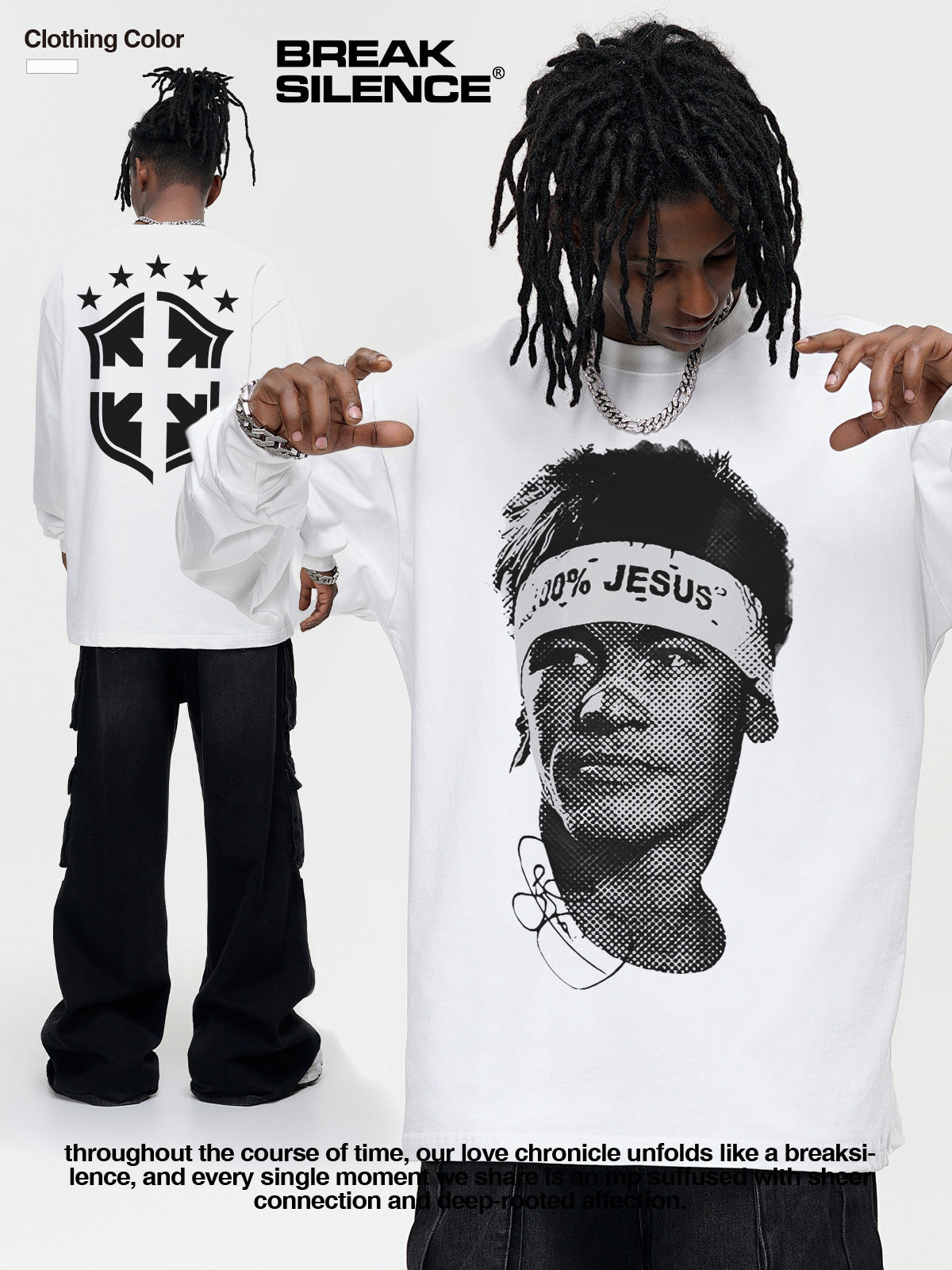 Vintage Football Print Cotton T-Shirt