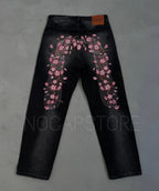 Vintage Embroidery Denim Pants