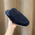 Mens Genuine Leather Slip-On Slippers