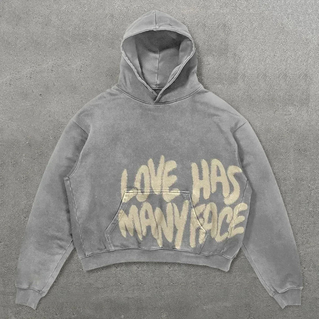 Anime Print Hooded Sweatshirt