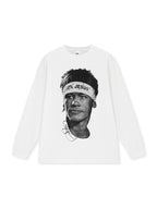 Vintage Football Print Cotton T-Shirt