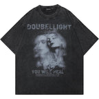 Vintage Washed Cotton Graphic T-Shirt
